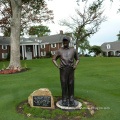 large outdoor copper sculptures metal craft life size golfer statue